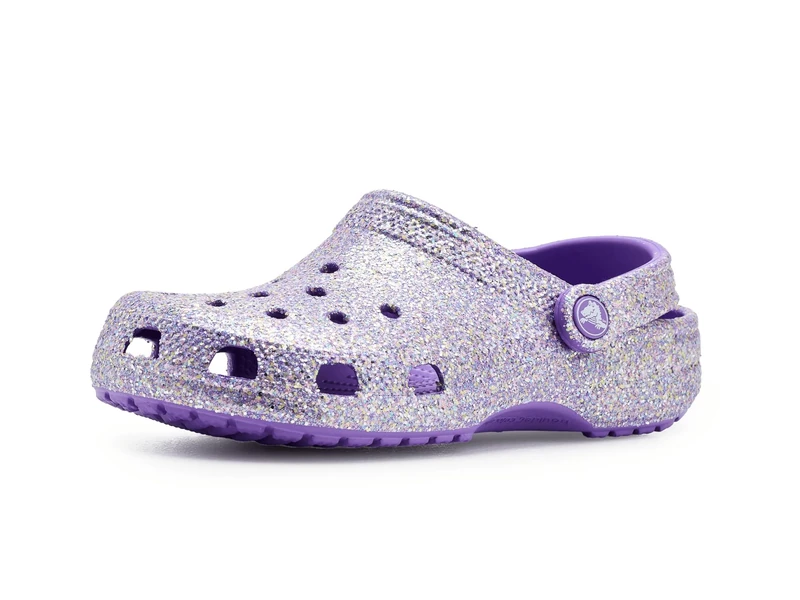 Crocs Unisex Kids, Classic Fantasy Glitter Clog T, Purple, 8 UK Child