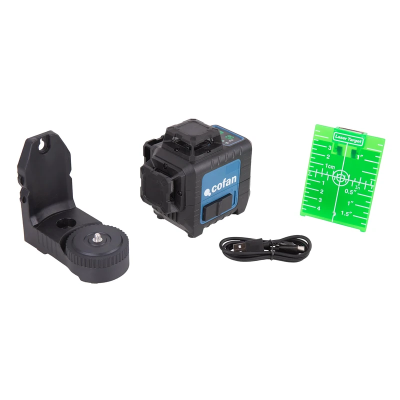 COFAN NIVEL LÁSER AUTONIVELANTE 30 m 3 x 360°, for Professionals and DIY Enthusiasts, Ideal for Workshop and Repair, with 3 x 360