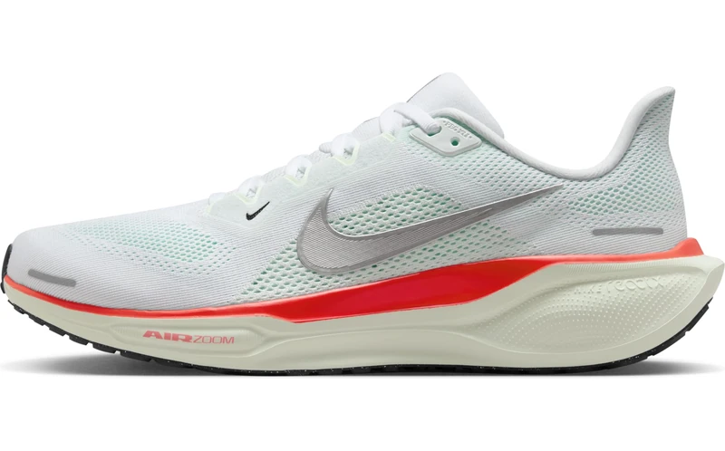 NIKE Mens Pegasus 41 Sneaker, White Metallic Silver Barely G, 7.5 UK