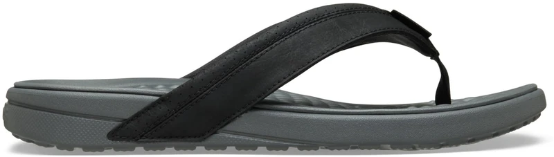 Crocs Men, Yukon Surf Flip, Slate Grey/Black, 11 UK Men