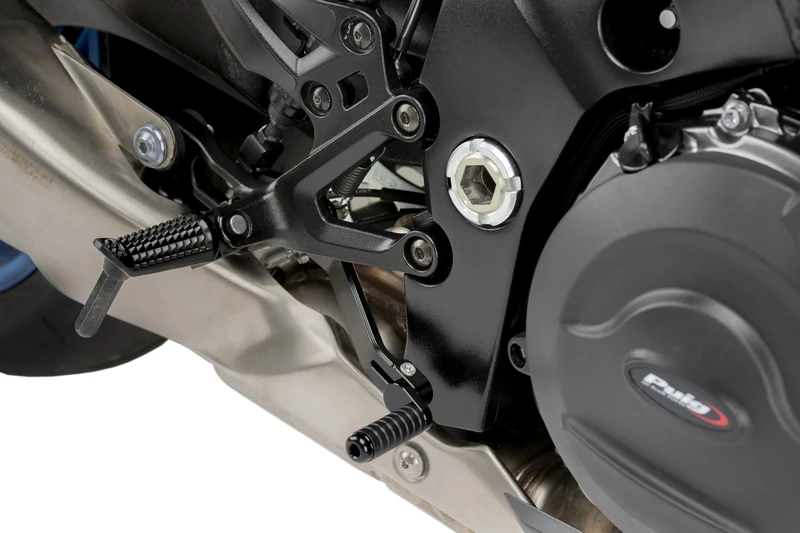 Puig 22120N Brake Lever with ergonomic design, adjustable tip and anodized finish to improve control and safety during daily riding, Black