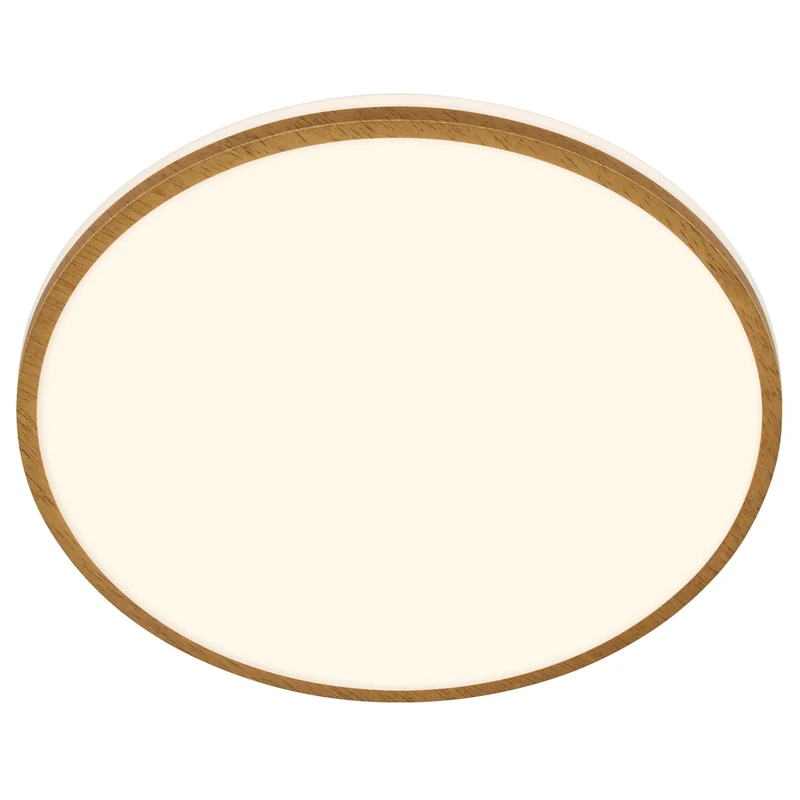 BRILONER - LED Bath Ceiling Light with Warm White Light, Splash Water Protection, 18W, 1850Lm, Bathroom Light, Lamp for Kitchen, IP44 Ceiling Light, Wet Room Light, 33 X 6.6 cm, White-Wood