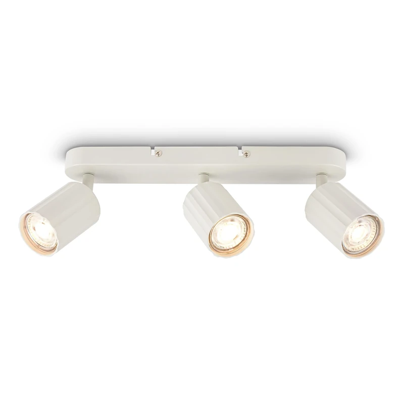 Briloner - Ceiling Lights, 3-Way Adjustable Spot Lights, GU10, max. 9 W, Ceiling Spotlight, LED Lights for Bedroom, Living Room, Lounge, Lights for Hallways, 32.5 cm, Off-White