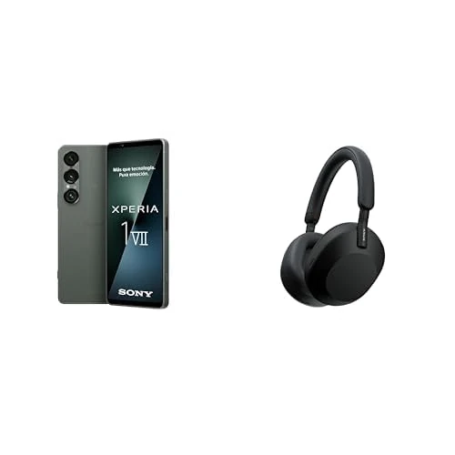 Sony Xperia 1 VII - 6,5" 19,5:9 FHD+ HDR OLED 120Hz, Triple lens with ultra-wide-angle lens,Android 15, Dual SIM, Moss Green WH-1000XM5 Noise Cancelling Wireless Over-Ear Headphones- Black