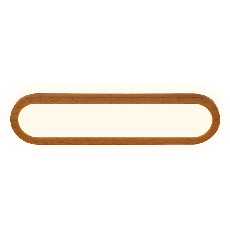 Briloner - LED Bathroom Mirror Lamp with Indirect Light, IP44 Splash-Proof, Wall-Mounted, Makeup Mirror LED Lights, Bath Mirror Light, Wall Light Bathroom, Bath Wall Lights, 35X9X4 cm, Wood Colour