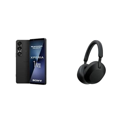 Sony Xperia 1 VII - 6,5" 19,5:9 FHD+ HDR OLED 120Hz, Triple lens with ultra-wide-angle lens, Android 15,Dual SIM, Black WH-1000XM5 Noise Cancelling Wireless Over-Ear Headphones,Black