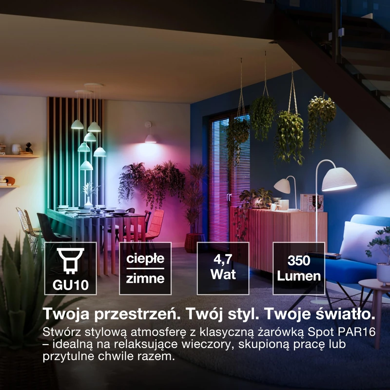 OSRAM Smart+ RGB PAR15 LED Bulb (5 Pack, GU10, 5W) - RGB + Adjustable White Light - Matter via Wi-Fi - Alexa, Google, Apple