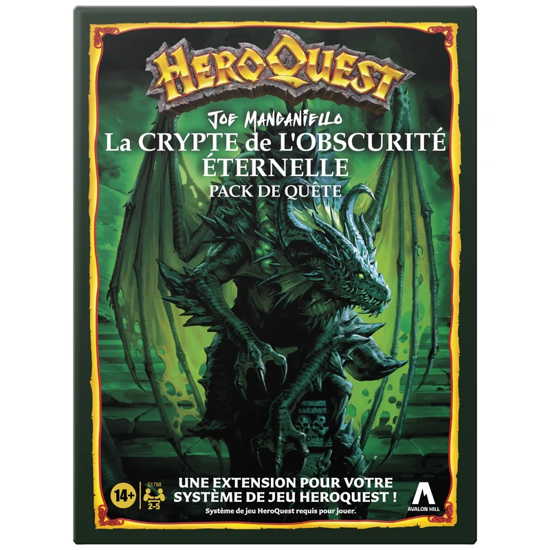 Avalon Hill HeroQuest The Crypt of Eternal Darkness Quest Pack by Joe Manganiello (Requires HeroQuest Game System) - French Version