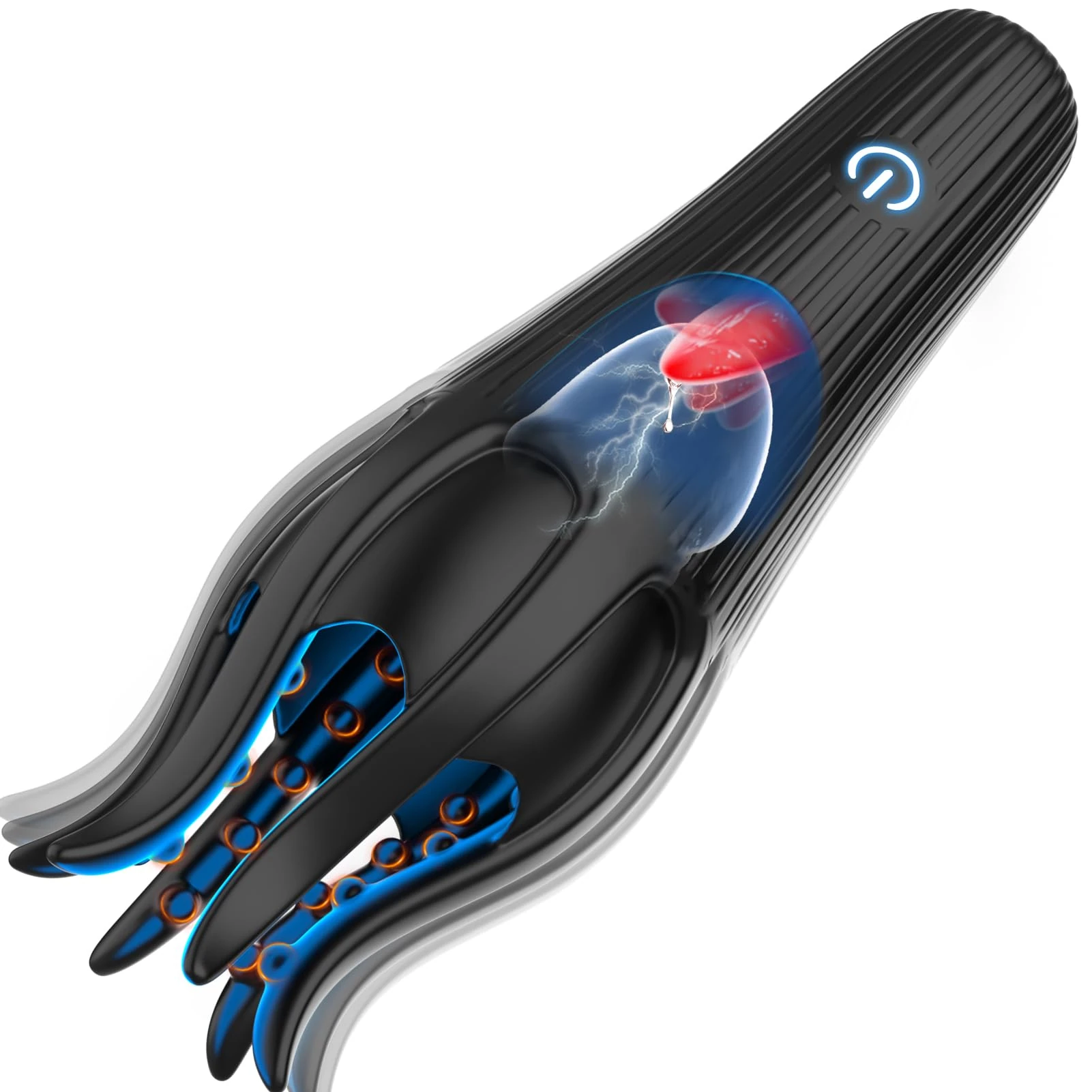 Male Masturbator Penis Vibrator – 36 Dense 3D Massage Beads & 10×10 Fast Tapping Modes Sex Toys for Men, Elongated Masterubaters for Enhanced Training & Intense Stimulation, Luapoda