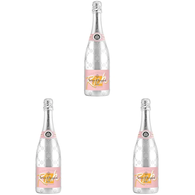 Veuve Clicquot Rich Rosé Champagne, 75cl (Pack of 3)