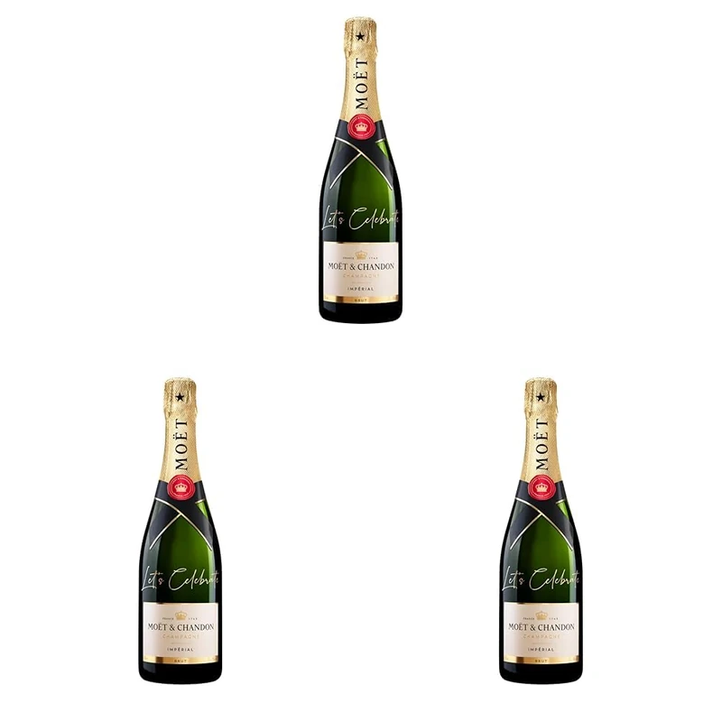 Moët & Chandon Impérial Brut Limited Edition ‘Let's Celebrate' Message Bottle Champagne, 75cl (Pack of 3)