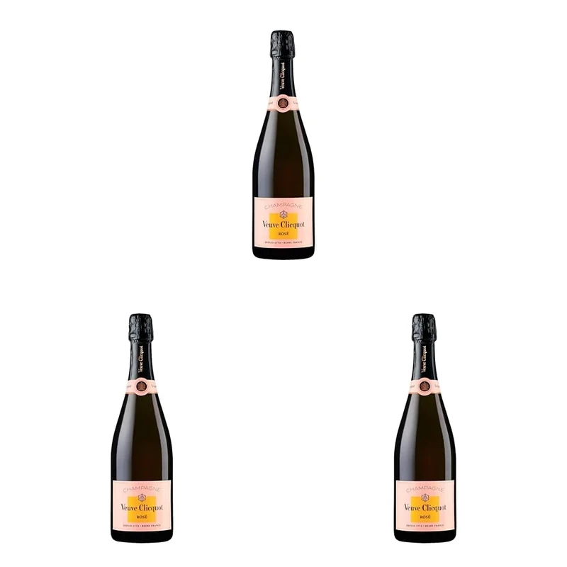 Veuve Clicquot Rosé Champagne, 75cl (Pack of 3)