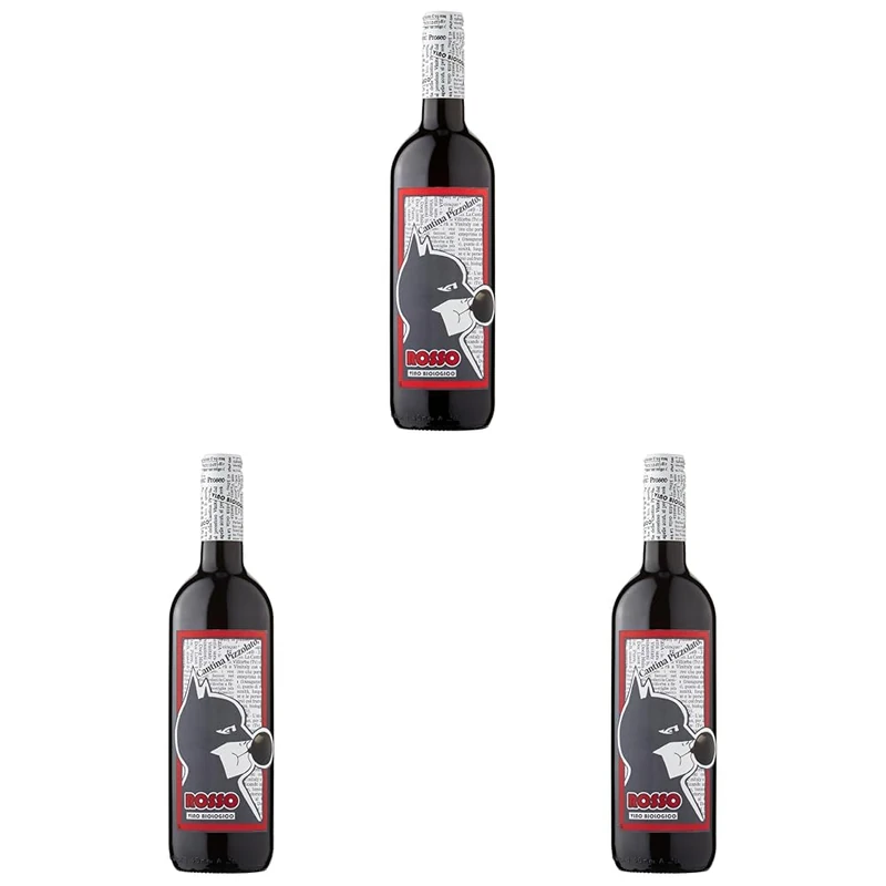 La Cantina Pizzolato NV, H-Hero Rosso, Italian Organic and Vegan Merlot (11.5% ABV), Veneto - 75cl (Pack of 3) - Image 1