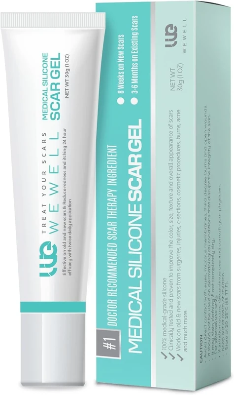 Wewell Silicone Scar Gel - Burns, Surgery & Stretch Marks, 30g