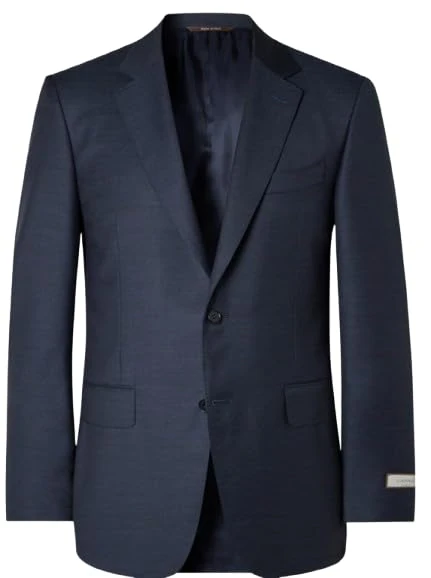 Canali Pre-Loved Men's Navy Super 130s Single Breasted Wool Blazer
