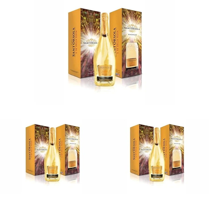 Casa Sant'Orsola Prosecco DOC Millesimato Magnum Gift Pack 1x1500ml (Pack of 3)