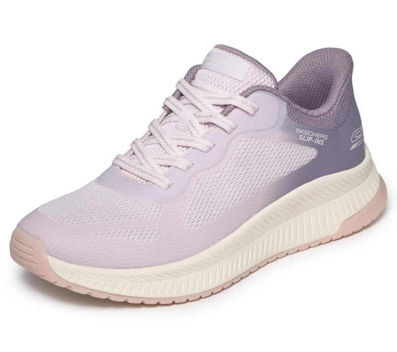 Skechers Womens Hands Free Slip-ins Bobs Squad 4 - Staple Look, Purple Multi, 5 - Image 1