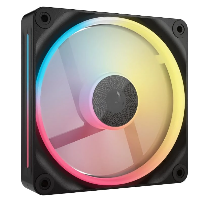 Watio Wave Fan - 120mm auxiliary fan, RGB, black design, ICUE compliant, ideal for improving system cooling.* - Image 1