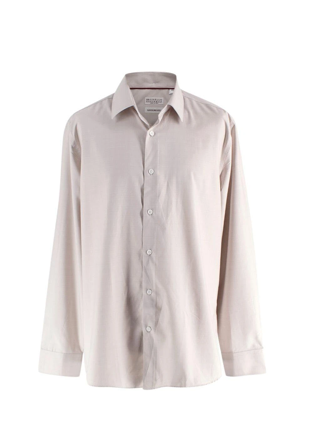 BRUNELLO CUCINELLI Pre-Loved Men's Stone Leisure Fit Shirt