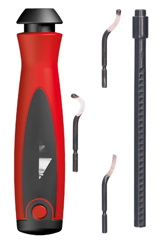 Unigrat 5-Piece deburring Set, Ergonomic Design, Stainless Steel, Ideal for Precise Finishing in Metal Work and Carpentry. - Image 1
