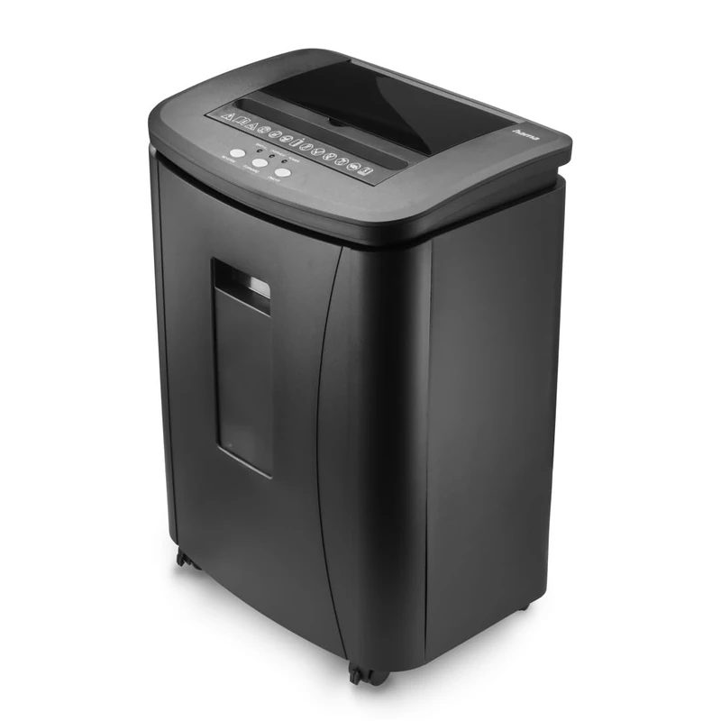 Hama Paper Shredder, Shredder Documents Cards Staples, 120 A4 Sheets at a time, Security On/Off Auto, LED Overload Overheat, Return Function, 25L Bin, Security P5 T5 E3, Black