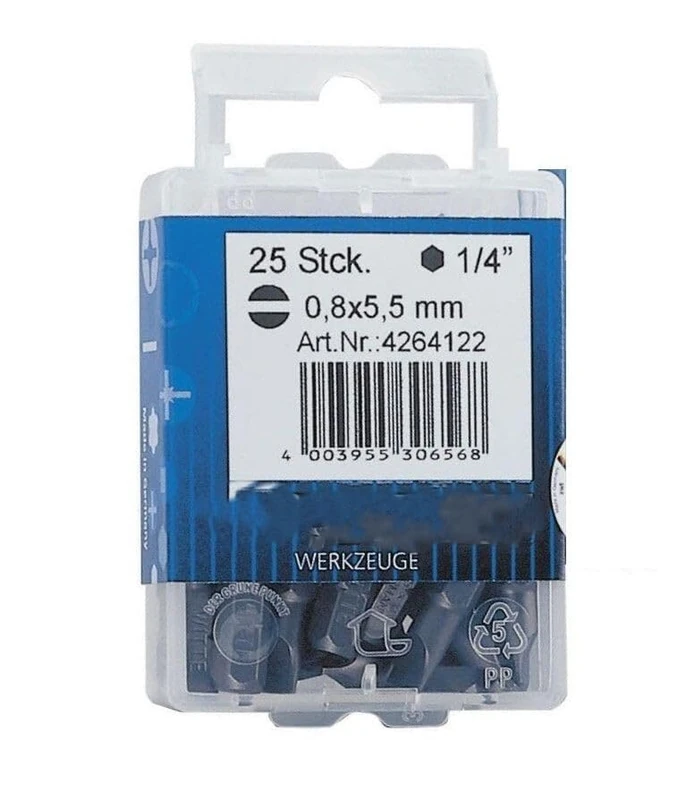 25mm Flat Tips in Plastic Box, Ideal for use on Punches and Craft Tools. - Image 1