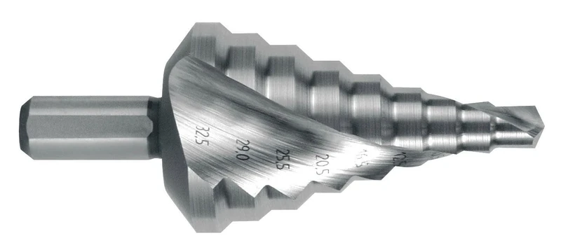 Metric HSS Step Drill bit, Direct Holes DIN/EN 50262, Ideal for Precision Drilling in Metal and Miscellaneous Materials.