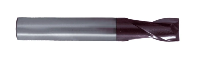 Universal carbide type N DIN 6527 K front end mill with 2 cutting lips, ideal for machining hard materials and precision in cuts.