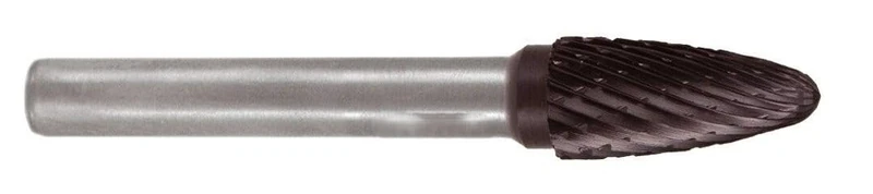 TiCN F Shape Carbide Mills, Full arc, Ideal for high Precision Machining on Metals and Hard Materials.