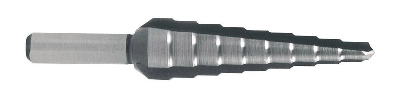 HSS High Speed Step Drill Bit - 3 Output Channels, Designed to Drill Steel, Metal and Plastics with Precision.