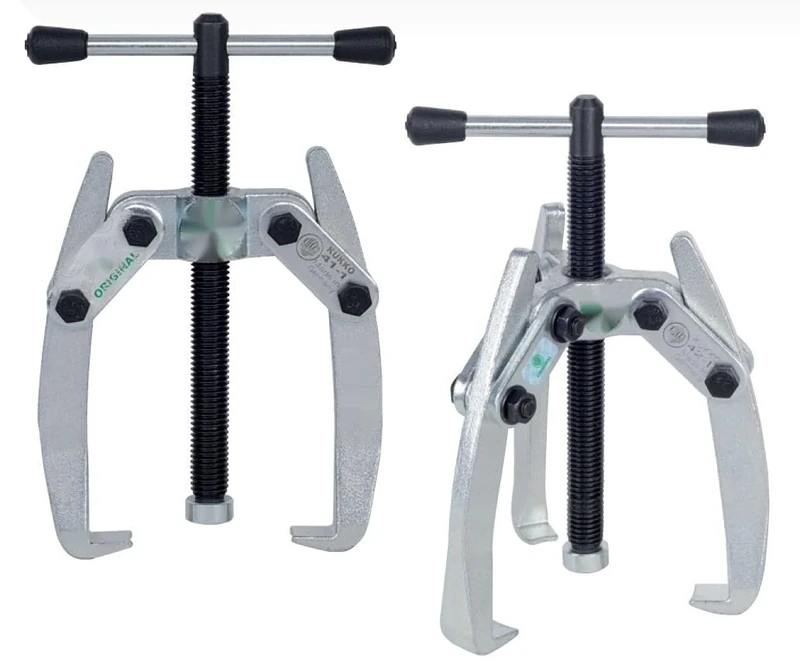 Small Bearing Puller with 2 and 3 Articulated Legs, Ideal for Bearing Removal in Tight or Hard to Reach Spaces.