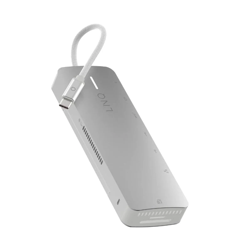 Watio Wave HUB - 9-Port USB-C Hub, 140W Power, Gray Design, Great for Multiple Devices and Fast Transfer.*