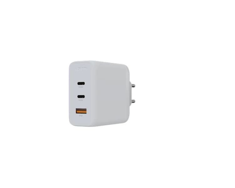 Watio Wave Charger - 100W Travel/Wall Charger with 2 Type-C and USB 3.0 Ports, White, GAN2 technology for greater efficiency.*