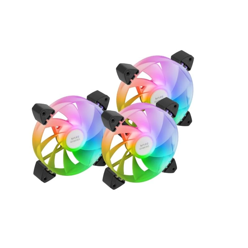 Fan – Kit of 3 Fans of 120 mm with a-RGB lighting, Black design, High Performance, Ideal for improving the cooling of your pc.*