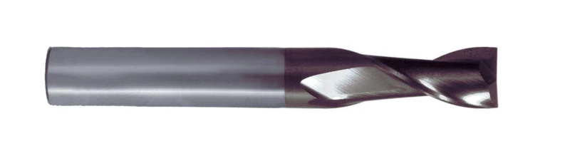 Type N TiAIN DIN 6527 L/6528 integral hard metal face cutter with 2 cutting lips, ideal for precision milling in metal.