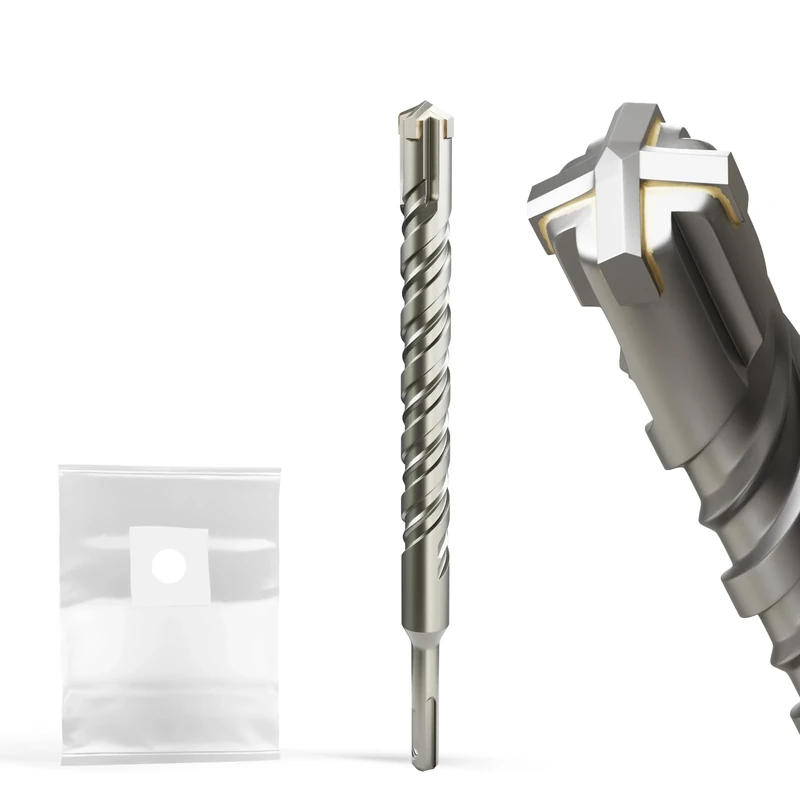 XZH SDS Plus Masonry Drill Bits - 25mm x 260mm, Professional Tungsten Carbide Cross Tip, Long SDS Hammer Drill Bits for Wall, Stone, Concrete, Brick