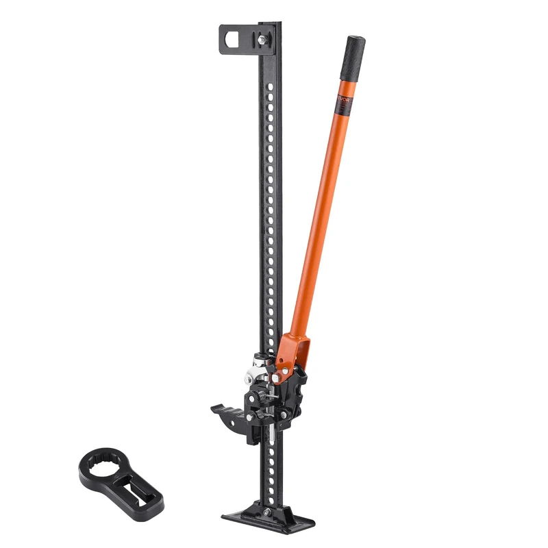 VEVOR Farm Jack, 107.5 cm Utility High Lift Farm Jack, 3.18 Ton Capacity Ratcheting Off Road Utility Jacks, Heavy-Duty Lift Jacks with 130.1-929.6 mm Lifting Range for Tractor, Truck, SUV