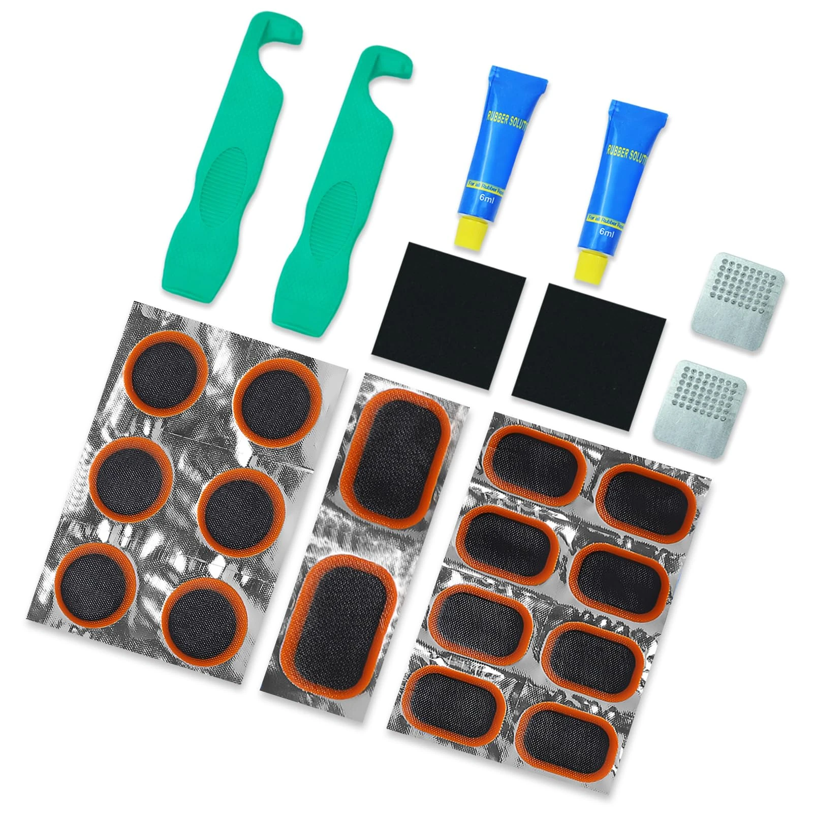 cycletour Bike Puncture Repair Kit, Puncture Repair Kit Bike Tyre Comes with High Strength Tyre Levers for Bicycles and Puncture Repair Patches, Bicycle Puncture Repair Kit for Mountain and Road Bikes