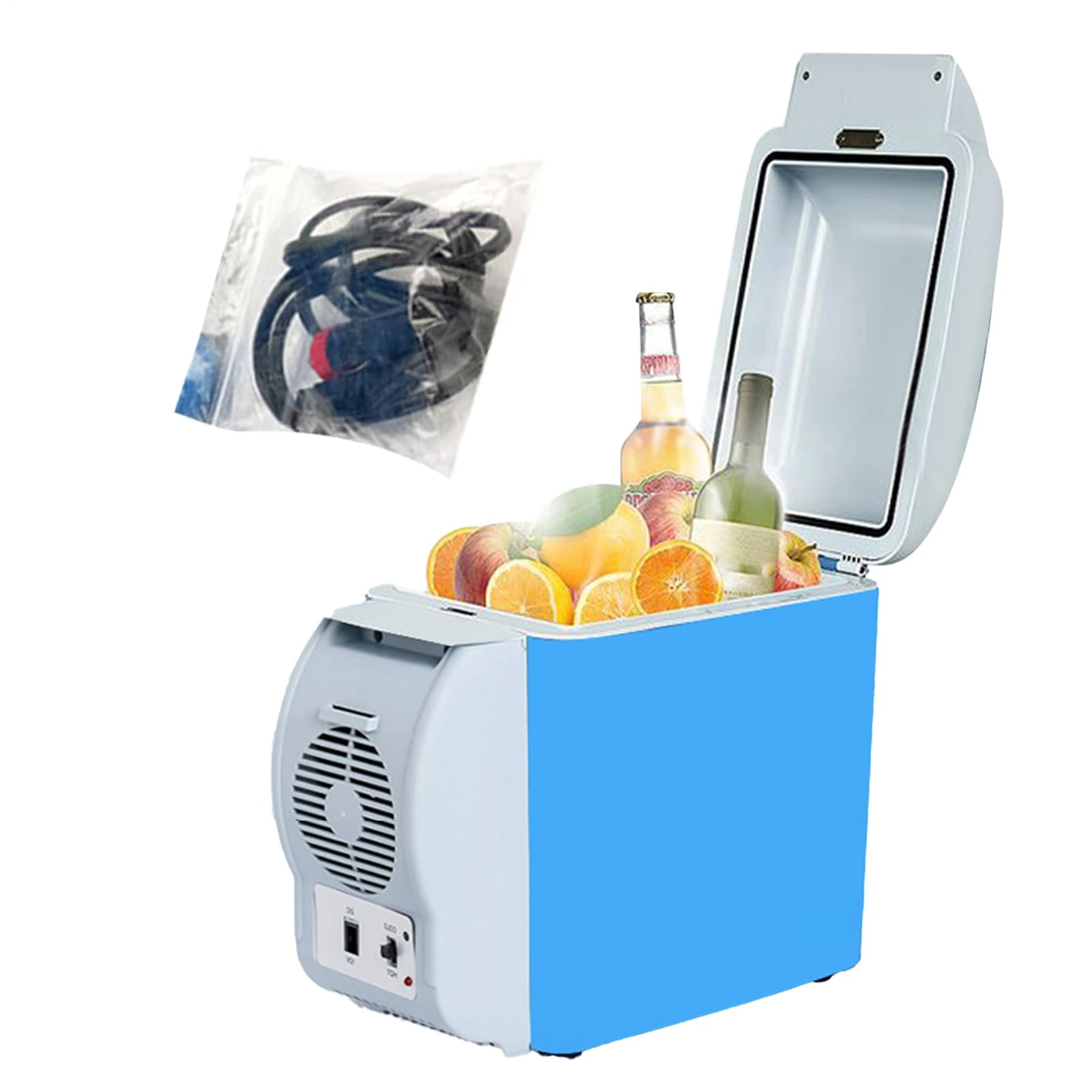 Car Refrigerator - Travel Electric Fridge, Portable Anti-Slip 7.5L Refrigerator | Compact Cooling and Warming Unit for Kitchen, Car, Dormitory, Road Trips, Home Use, Small Space Convenience