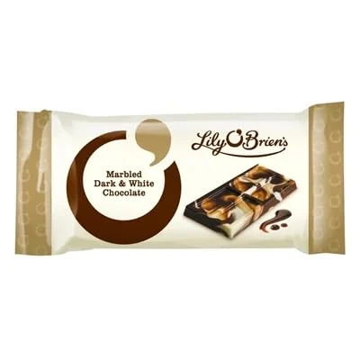 Lily O'Brien's Marble Dark & White Chocolate Bar - 14g (Box 336)