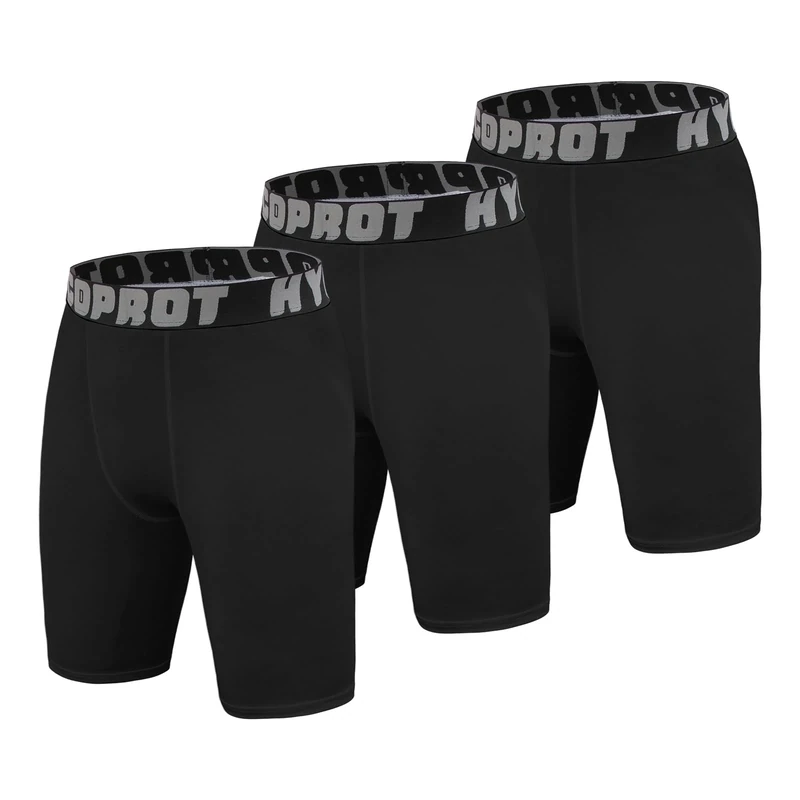 HYCOPROT Youth Boys' Compression Shorts Breathable Performance Kids Leggings Athletic Base Layers Childrens Sports Underwear for Basketball Football