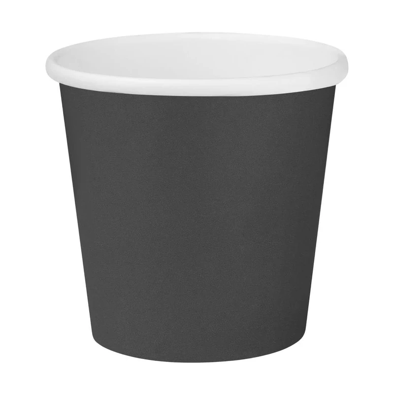 Fiesta Recyclable Hot Cup Single Wall Black, 6 oz, Pack 1000