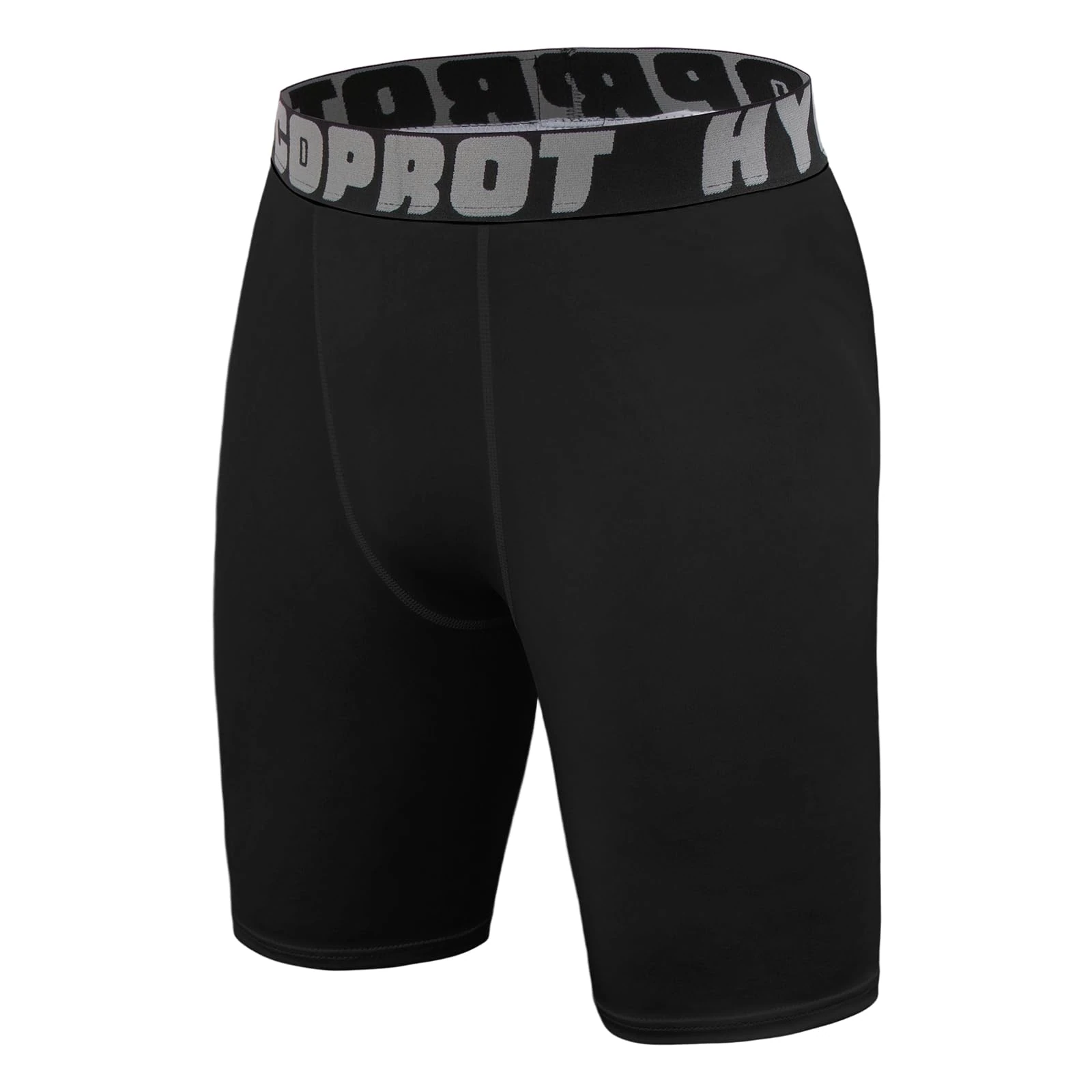 HYCOPROT Youth Boys' Compression Shorts Breathable Performance Kids Leggings Athletic Base Layers Childrens Sports Underwear for Basketball Football Black