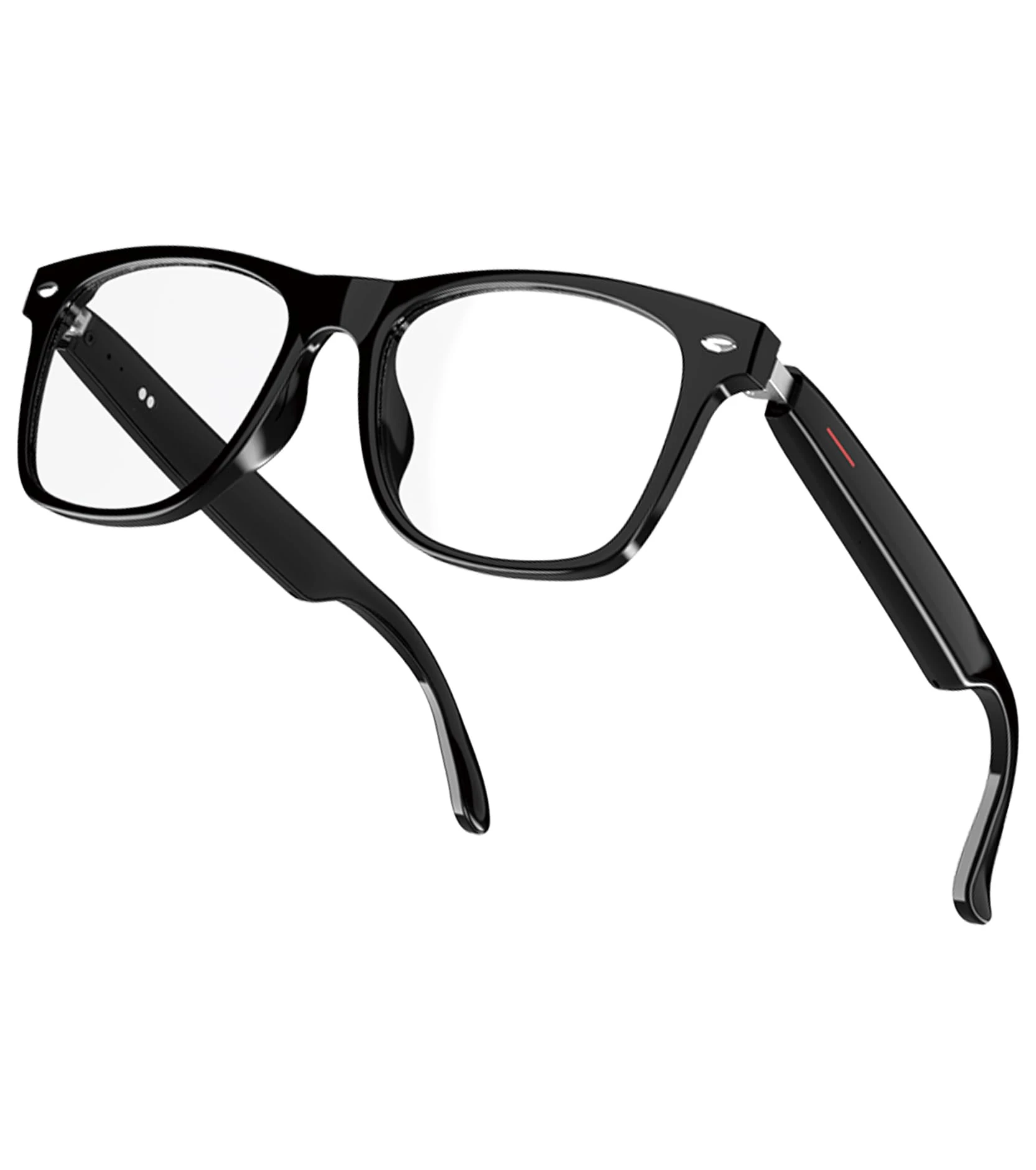 voogil Smart Glasses for Men & Women, Built-in Mic & Speakers Bluetooth Audio Glasses, Blue Light Filter & Polarized UV 400 Protection Lenses Open-ear Bluetooth Glasses for Android iOS, Black