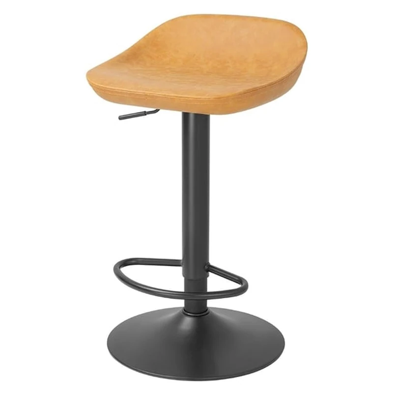 Bolero Enzo Camel PU Bar Stool, Set 2