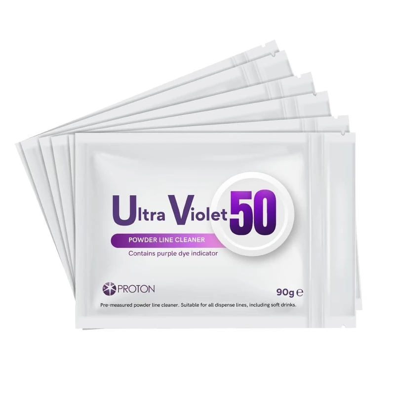 Proton U Ltra Violet 50 Powdered Beer Line Cleaner, 6x90 g