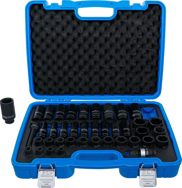 BGS 7280 | Impact Socket Set, Hexagon | 12.5 mm (1/2") Drive | 9-30 mm | 40 pcs.