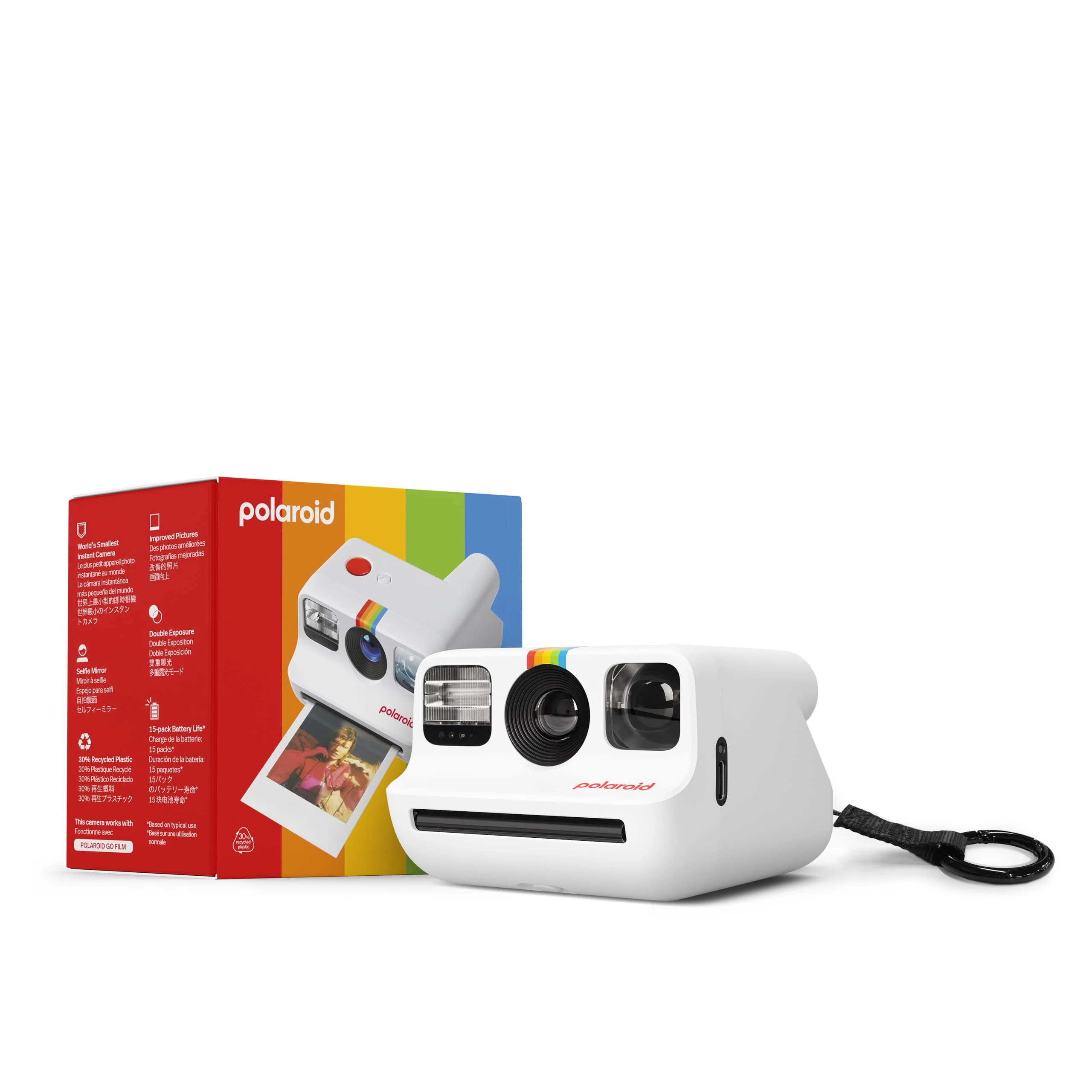 Polaroid Bundle Go Gen 2 White + Black Clip (6281)