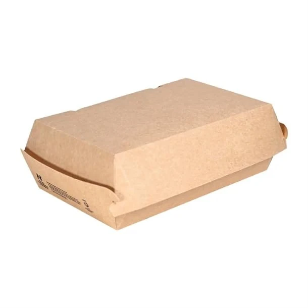 Notpla 9 Inches x 6 Inches Clamshell Takeaway Box Kraft, Pack 150