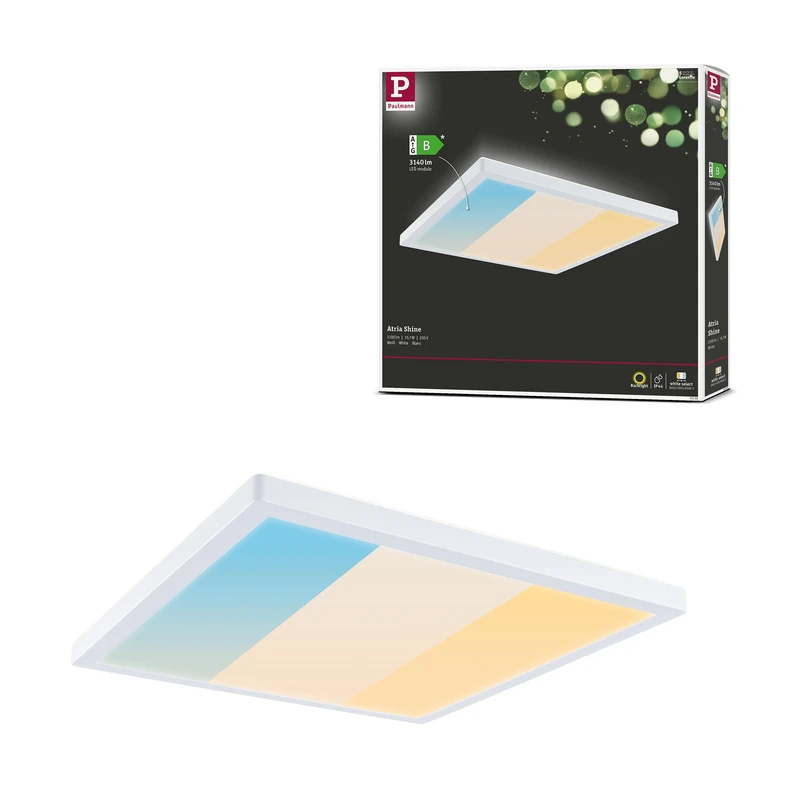 Paulmann 71255 LED Panel Atria Shine IP44 Square mm 15,7W 2100lm 3000-6500K White